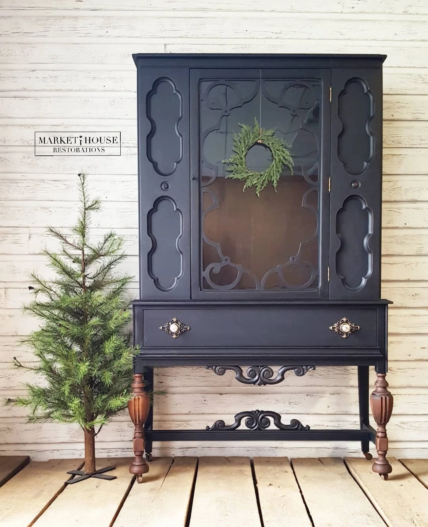 Dark china cabinet deals